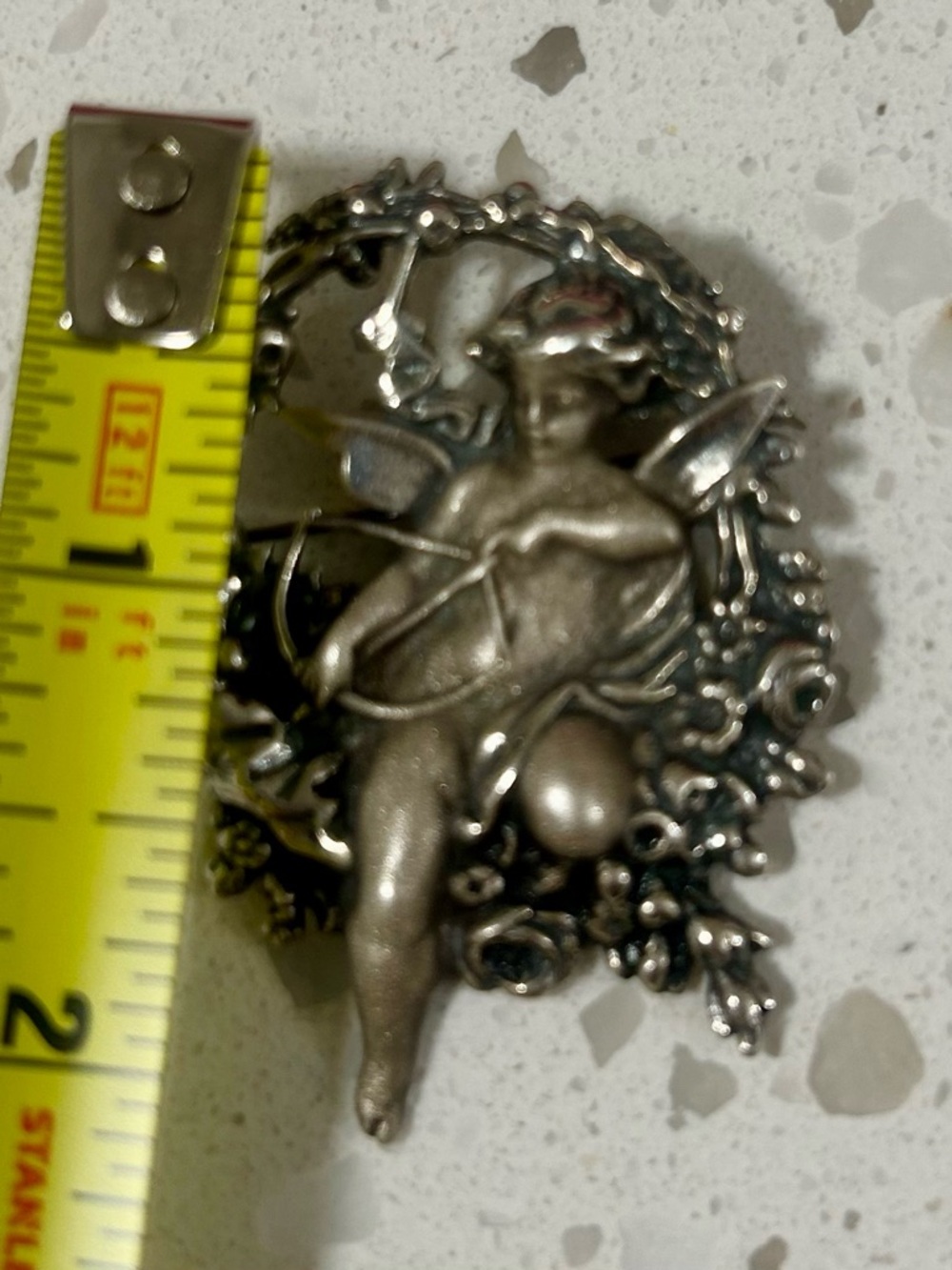 Vintage solid 925 Cherub brooch or pendant ❣️ - Picture 5 of 7